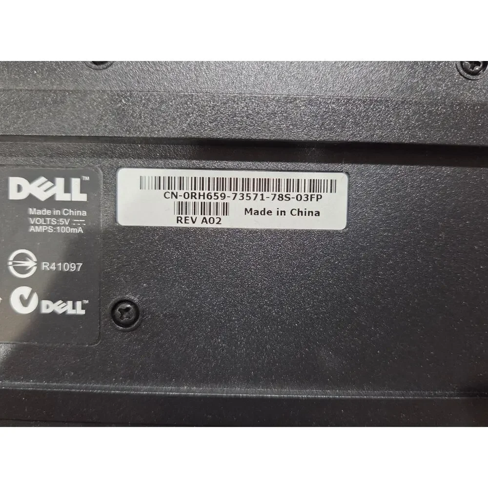 Dell Keyboard L100 USB Wired Black Standard 104 Key Genuine Tested